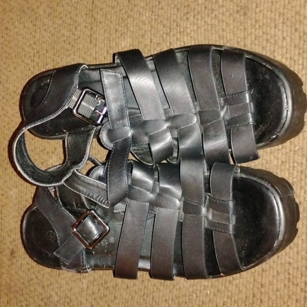 Black Strappy Sandals